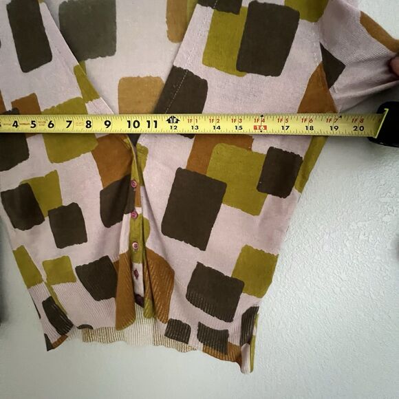 Piazza Sempione Block Print Cashmere Silk Cardigan Size 44 IT - Picture 6 of 6